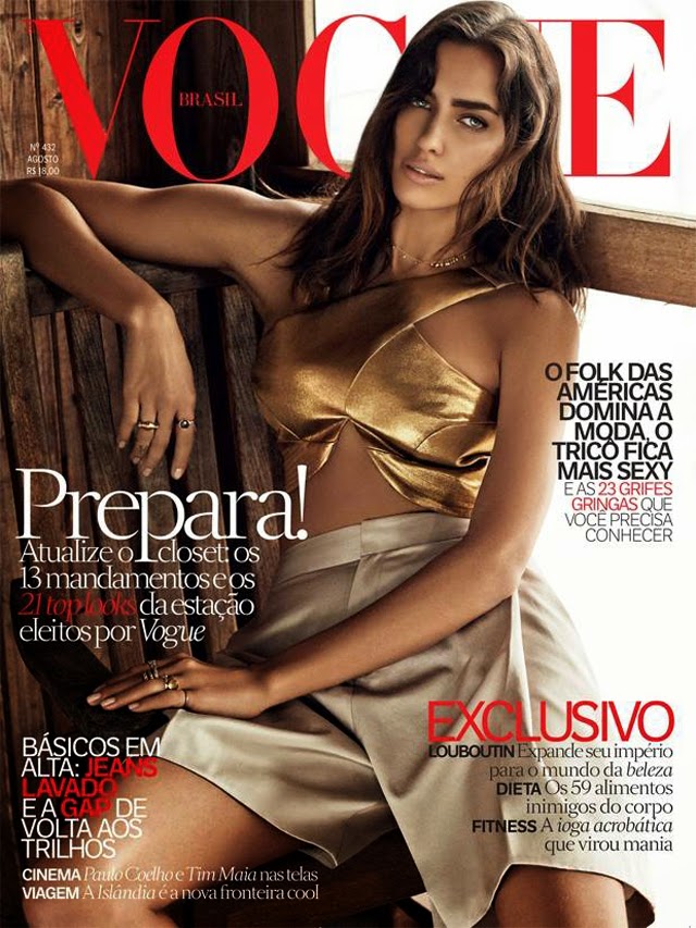 Irina Shayk covers Vogue Brazil August 2014 – Emily Jane Johnston